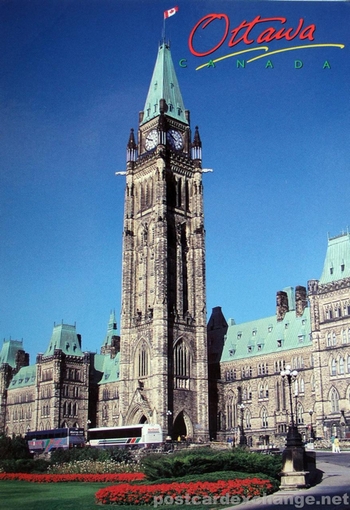 Parliament Buildings in Ottawa, Ontario, Canada