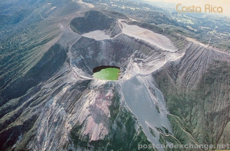 Crater of Irazu Volcano in Costa Rica