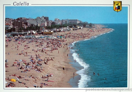 Beach in Calella, Spain