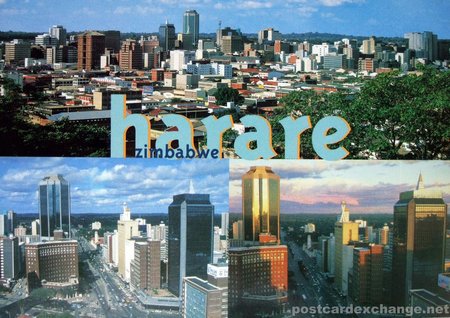 Aerial views of Harare in Zimbabwe