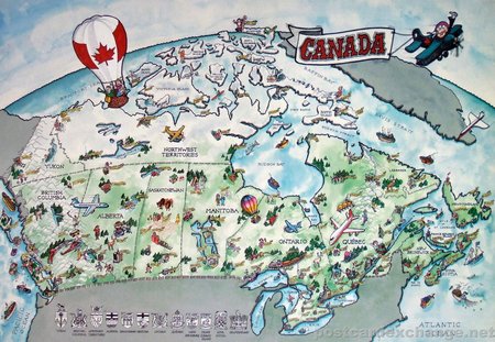 Painted Map of Canada