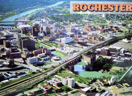 A spectacular aerial view of Rochester
