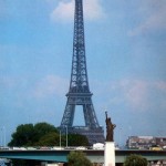 The Eiffel Tower and the French Statue of Liberty